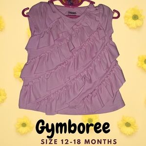 Gymboree Girl's Pink Ruffle Shirt Size 12-18 Mo